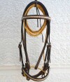 Show or trail bridle, chocolate leather