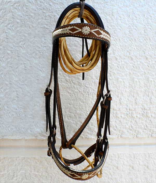 Custom Western or Spanish Bridle available in 8 leather colors