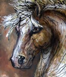 Paso Fino stallion painting