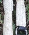 white goat knitting reins