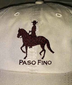 Paso Fino and Rider embroidery on cap