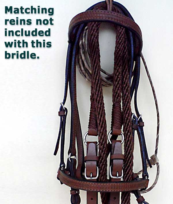 Custom, handmade, leather Bridle in eight leather colors, Style