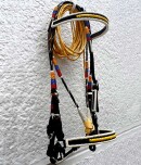 Paso Fino Bridle in the Colombian Flag Colors