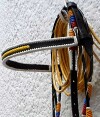 browband Paso Fino Show Bridle in the Colombian F lag Colors