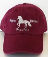 Support Paso Fino Rescue Burgudy embroidered cap
