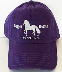 Support Paso Fino Rescue Purple embroidered cap