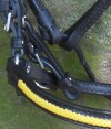 7 Beautiful, handmade bridle with yellow trim Style 0014-
