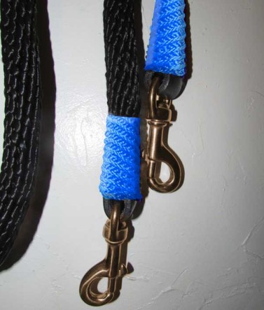 Handmade reins, blue trim AMREIN0019DC