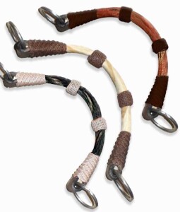 3/16" handmade nosebands with two raised knots