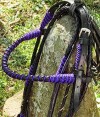 Purple and Black Designer Color Bridle Browband